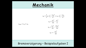 Kannst du den anhalteweg berechnen? Der Anhalteweg Und Bremsweg In Der Physik Ubungsaufgabe 1 Kinematik Physik Youtube