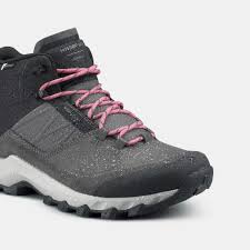 Bota Feminina De Trilha Impermeável MH500 Mid Quechua Shoes MH500 Mid WTP W gre, Uk 8 eu42 Unica 36 BR