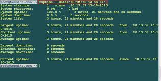 Tuptime Shows Historical And Statistical Running Time Of Linux Systems