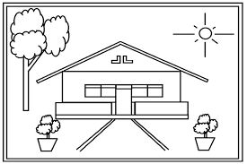 Mewarnai Gambar Rumah Sederhana Untuk Anak Tk Sekitar Rumah