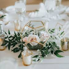 Blush And Gold Terrarium Centerpiece Maine Wedding Flowers Terrarium Wedding Maine Wedding Flowers Terrarium Wedding Centerpiece