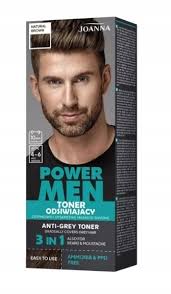Joanna Power Men Toner odsiwiający do włosów 04 NATURAL BROWN, 80g  (5901018021672) • Cena, Opinie • Koloryzacja 17579262498 • Allegro