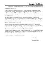 Best Professor Cover Letter Examples Livecareer