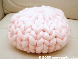 Maybe you would like to learn more about one of these? Sew Can Do Easy Project Love Hand Knit Round Pouf Pillow
