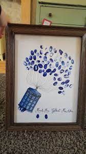 A doctor who wedding event in london, england. Doctor Who Tardis Fingerprint Balloon Guest Book Wedding Guest Book Fingerprint Guest Book Wedding Doctor Who Wedding