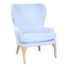 Sky Blue Nilan Wingback Chair World Market In 2020 Wingback Chair Chair Blue Chair