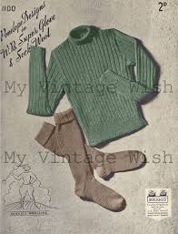 1940s Land Girl Jumper And Hose Knitting Pattern In Crafts
