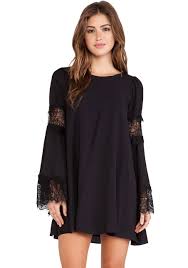 Black Lace Long Sleeve Loose Dress Chiffon Mini Dress Long Sleeve Navy Dress Short Sleeve Mini Dress