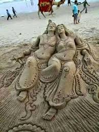 Sand Art India Beach Sand Art Sand Sculptures Sand Art
