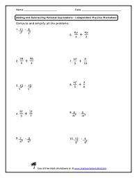 Adding and subtracting rational expressions. Fillable Online Adding And Subtracting Rational Expressions Independent Practice Worksheet Fax Email Print Pdffiller