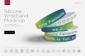 Silicone Wristband 2 Mock Up Mocking Mockup Wristband