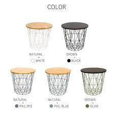 楽天市場 p5倍 15日24時間限定 在庫処分 ironet バスケットテーブル s サイドテーブル 収納 かご テーブル おしゃれ インテリア 収納 家具 雑貨 人気 おすすめ ワイヤーバスケットテーブル ふた付き バスケット 円形 机 アンティーク スチール 北欧 ギフト 贈り物