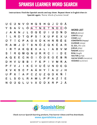 Über 7 millionen englischsprachige bücher. Free Printable Spanish Word Search Spanish Words Printable Activities Word List
