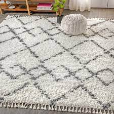 Read about why this design has become a. Mercer Shag Plush Tassel Moroccan Tribal Geometric Trellis Area Rug Overstock 27416240