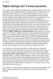 Higher Biology Unit 3 Essay Questions In 2021 Expository Essay Essay Writing Essay Writing Tips