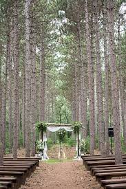 Birch Arch Tree Grove Outdoor Wedding Wisconsin Romantic Venue Unique Vintage Lace Mason Jars Outdoor Wedding Wisconsin Outdoor Wedding Venues Outdoor Wedding