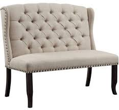Furniture Of America Isabella Tufted Wingback Dining Bench Antique Black Walmart Com In 2020 Furniture Of America Wingback Dining Chair Upholstered Dining Bench