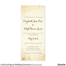 Gold Leaf Spray Wedding Invitation Zazzle Com Wedding Invitations Wedding Invitations Leaves Fun Wedding Invitations