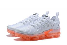 Excellent Nike Air Vapormax Plus Tn White Orange Women S Men S Running Shoes Casual Sneakers Casual Running Shoes Running Shoes For Men Casual Sneakers