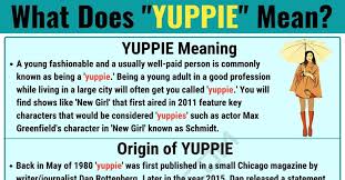 Yuppie Meaning What Does Yuppie Mean With Useful Conversations 7 E S L Meant To Be Marketing Jobs Learn English Vocabulary