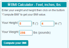 bmi calculator feet inches an pounds