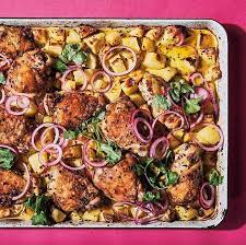 Telegraphfood On Instagram Not Only Does This Indian Spiced Chicken And Potato Traybake By Nigellalaws Chicken Spices Baked Recipes Indian Tray Bake Recipes