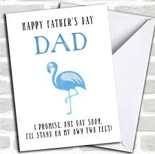 Please contact me to discuss your ideas/requirements for your card. Funny Joke Stand Own Two Feet Flamingo Personalized Father S Day Card Red Heart Print