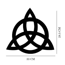 Triquetra Knot Black Triquetra Wall Art Trinity Knot Wooden - Etsy