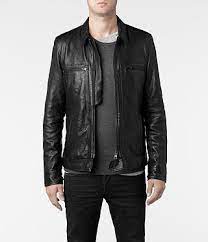 Allsaints Track Leather Jacket Mens Leather Jackets Leather Jacket Men Leather Jacket Jackets