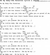 Baby I Love You Love You Love You So Much Chord Love Song Lyrics For Be My Baby The Ronettes With Chords For Ukulele Guitar Banjo Etc Teachyours Song Lyrics And Chords Lyrics And Chords Love Songs Lyrics