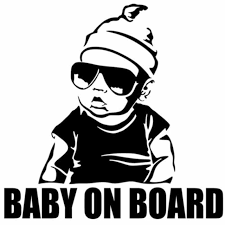 Download 15 5 15 2cm Baby On Board Creative Fashion Car Sticker Tail Warning Sign Decal Child Car Stickers Warning Decals Black Silver Car Stickers Aliexpress