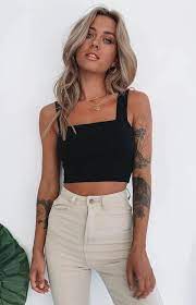 Not only do crop tops you a little extra ventilation, but they're also so easy to wear with anything in your closet. Nellie Crop Black In 2021 Crop Top Outfits Black Crop Top Outfit Cute Casual Outfits