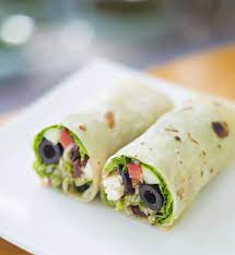 Vegetarian Wrap With Olives And Cottage Cheese Paneer Roll Recipe Vegetarian Wraps Paneer Food
