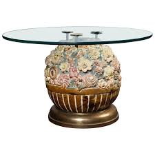 They are no longer made. Hand Carved Wood Floral Ball Table By Sarreid Ltd For Sale At 1stdibs