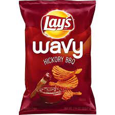 Lay S Wavy Hickory Barbecue Flavored Potato Chips 7 75oz Lays Chips Flavors Potato Chips Hickory Bbq