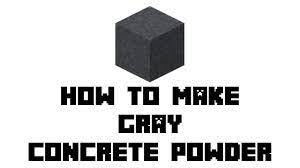 Relying on their coloration, there are as many as 16 varieties of. Minecraft Survival How To Make Gray Concrete Powder Youtube