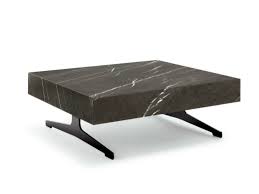 A coffee table is much more than a place for you to rest your wine glass at the end of the long day, it can tie together an entire room and be used as a focal piece to display all sorts. Thick Square Black Stone Top Coffee Table With Short Black Metal Modern Furniture Living Room Stone Coffee Table Coffee Table
