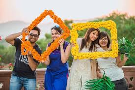 Mehendi decor idea with seating with pink and orange theme. 30 Awesome Diy Mehendi Decor Ideas You Can Try Yourself Wedmegood