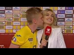 Although my wife is a journalist, she is also. Zinchenko Kiss Beautiful Reporter On Live Youtube