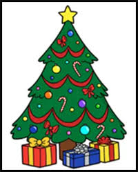 Maybe you would like to learn more about one of these? How To Draw Christmas Trees Decorated And Gifts Underneath With Easy Step By Step Drawing Tutorials Lessons For Kids And Children