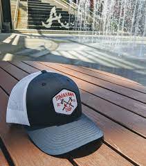 Navy White Atlanta Tomahawk Chop Hat Baseball Trucker Hat Tomahawk Chop Braves Hat Patch Hat Atlanta Braves Hat Baseball Hat Style Baseball Hats