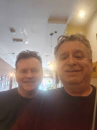 Haggis and Ken “Dimwit” Montgomery c. '89 Backstage @fourhorsemenband  #haggis #kidchaos #dimwit #thefourhorsemen