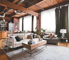 True lofts are converted industrial or. Loft Living For Newlyweds The Boston Globe Living Room Loft Loft Apartment Decorating Loft Living