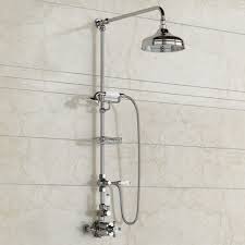Traditional Exposed Thermostatic Chrome Bar Shower With Handheld Shower Set Ss6819 Banos Torres