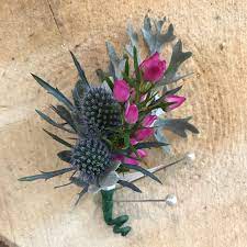 Thistle And Heather A Beautiful May Wedding Boutonniere Get Well Flowers Flower Delivery Flower Delivery Service