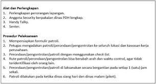 Membuat jadwal kerja shift dengan excel dan contohnya talenta 7 Contoh Sop Security Satpam Berbasis Pelayanan