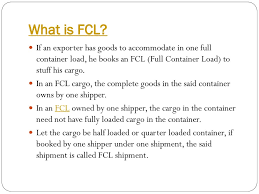 Fc lorient, a french football club. Fcl And Lcl Sea Freight Products Ppt Download