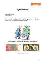 Streiks, wirtschaftliche absperrung des ruhrgebiets und produktionsausfälle ruinierten die deutsche wirtschaft 1923. Hyperinflation Zeitdiagnose De