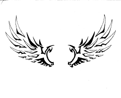 Angel Wings Clip Art Black And White Tribal Angel Wings Clipart Best Clipart Best Angel Wings Drawing Wings Drawing Tribal Wings