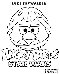 Download 100+ free star wars coloring pages! Luke Skywalker And Angry Birds Coloring Page For Children